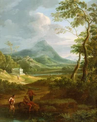 Figures dans un paysage classique (paire de 81819)